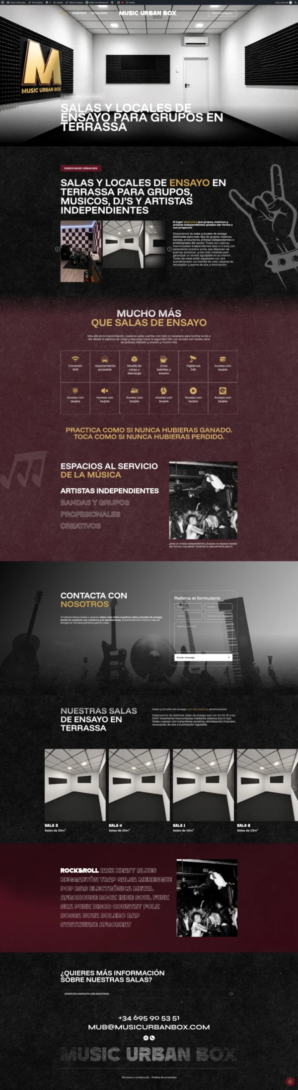 Capture du site web musicurbanbox.com réalisé par Bilal Cherradi, concepteur web à Tanger.